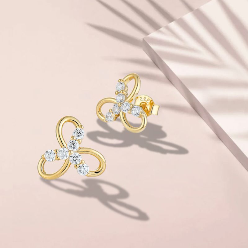 Orecchini alla moda per donna S925 orecchini in argento sterling con zirconi intrecciati orecchini pendenti gioielli_voghion.com
