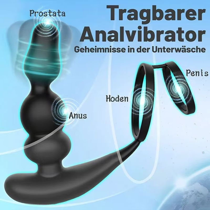 Trilprostaatmassagering, anaal met meerdere rotaties, vibratie-afstandsbediening, seksspeeltjes voor volwassenen, voor mannen_voghion.com