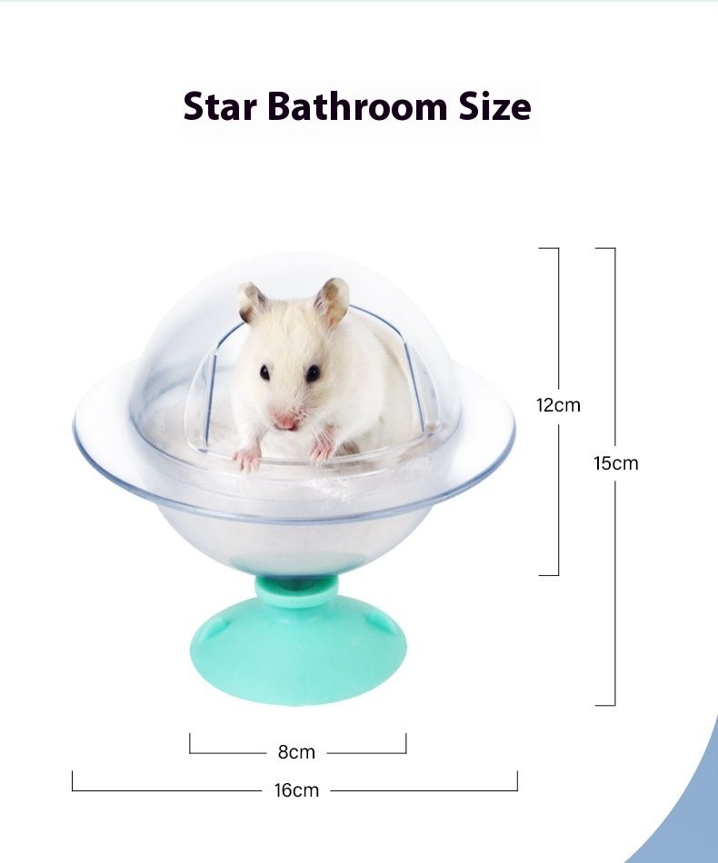 Small pet exclusive hamster bathroom transparent bath anti splash bathtub golden bear urine sand dual-use toilet basin_voghion.com