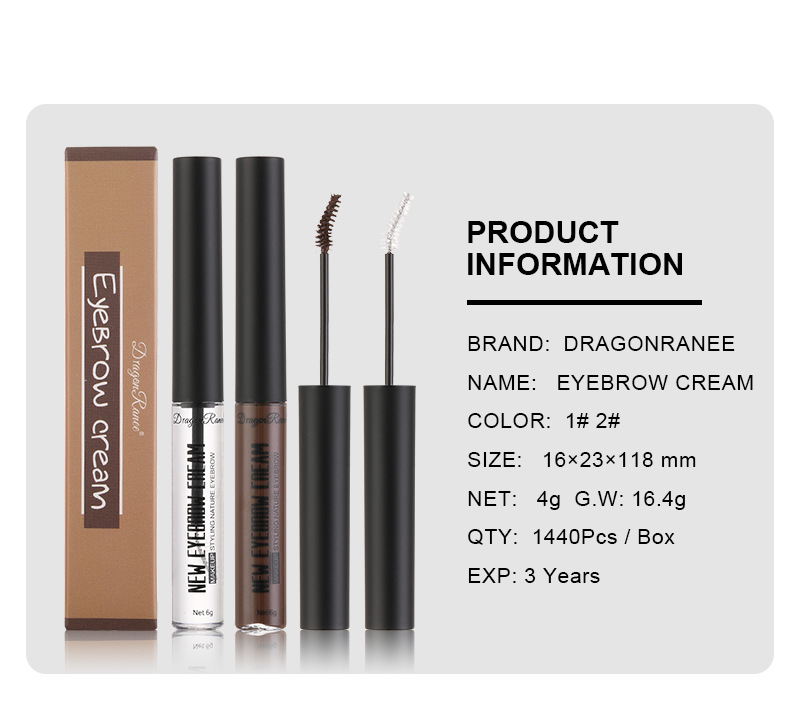 Transparent Eyebrow Fixing Gel - Waterproof, Sweatproof & Long - Lasting, Ideal For Beginners, Colorless Eyebrow Mascara_voghion.com