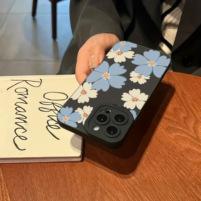 Summer Blue Large Flower Phone Case For Xiaomi Mi 14 13 12T 13T 11T Pro 11 Lite 5G NE Poco F6 F5 X5 X3 Pro Silicone Soft Cover_voghion.com