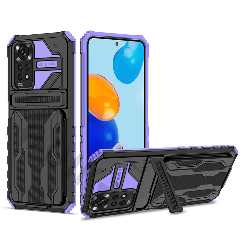 Shockproof Armor Case Fir Xiaomi Redmi Note 11S 11 10 10S 9 Pro Max 11T Poco M4 M3 X3 Pro Anti Shock KickStand Card Slot_voghion.com