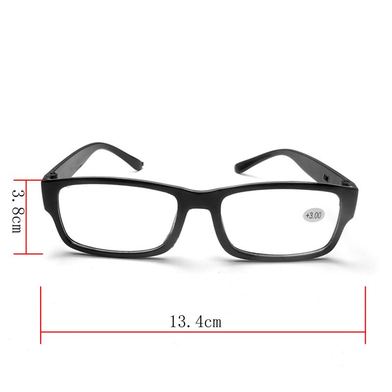 Plastic Reading Glasses Stall Resin Lens Black Square Frame Cheap Reading Glasses Light_voghion.com