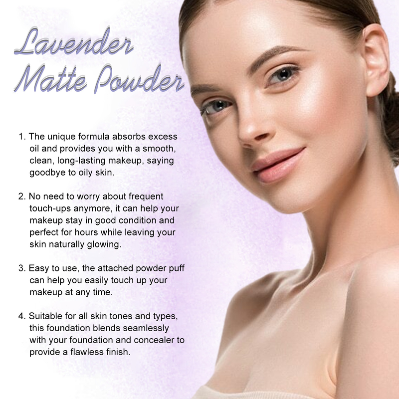 EELHOPE lavendel met mat oppervlak, licht licht, niet gemakkelijk te verwijderen make-up, natuurlijk en langdurig make-uppoeder_voghion.com