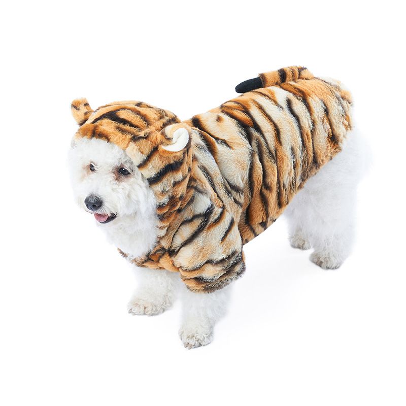 Costume da tigre 3D, divertente, trasformabile, per bulldog francese, piccolo, per Halloween, inverno, animale domestico, cane di taglia media_voghion.com