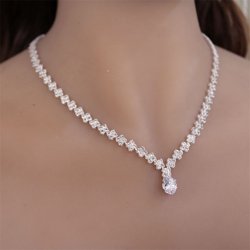 Orecchini a goccia con strass scintillanti, accessori per collane da sposa, nuovi gioielli_voghion.com