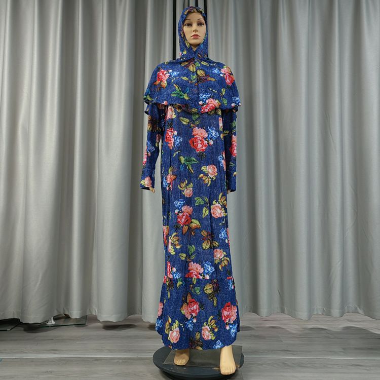 Heißer Verkauf Kaftan Dubai Robe Pullover Kopftuch Zweiteiliges Set_voghion.com