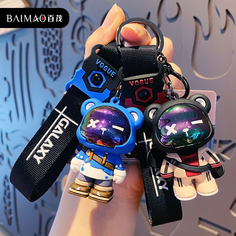 Baimao Epoxy Trendy Cool Bear Pendant For Men And Women Cute Exquisite Car Keychain Backpack Decoration_voghion.com