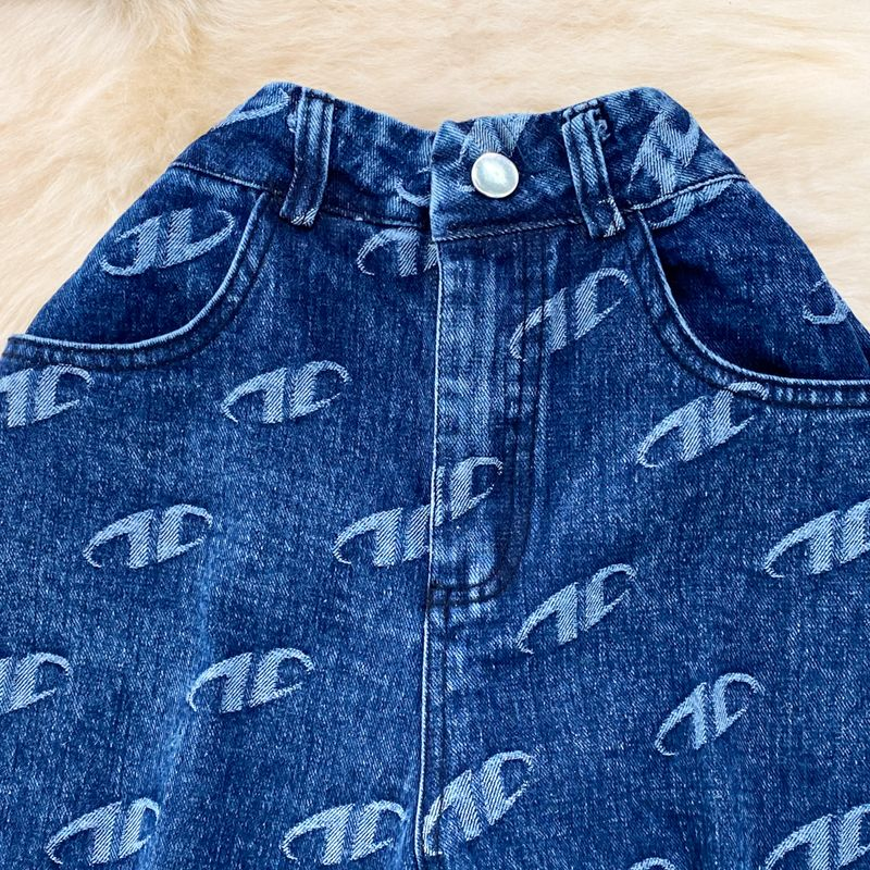 Modepak voor dames, retro temperament, tube top denim vest, tweedelige set, casual hoge taille slanke rechte broek_voghion.com