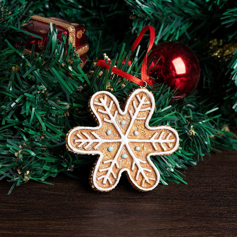 Gingerbread Man Christmas Pendant Home Room Hanging Ornament With Santa Claus_voghion.com