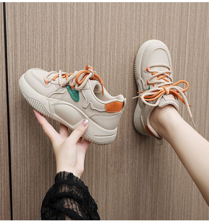 Genuine leather mesh small white for women in spring summer, new casual lightweight and high height women's singles_voghion.com
