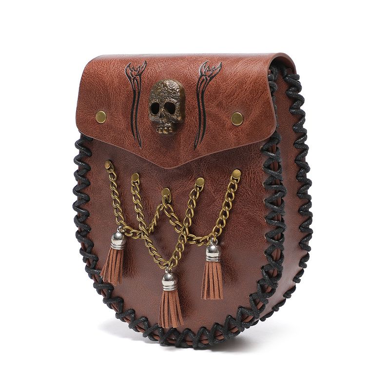 Viking Style Medieval Leather Coin Pouch – Retro Embossed Knight Belt Bag, Vintage Waist Bag for Cosplay and Outdoor Use_voghion.com