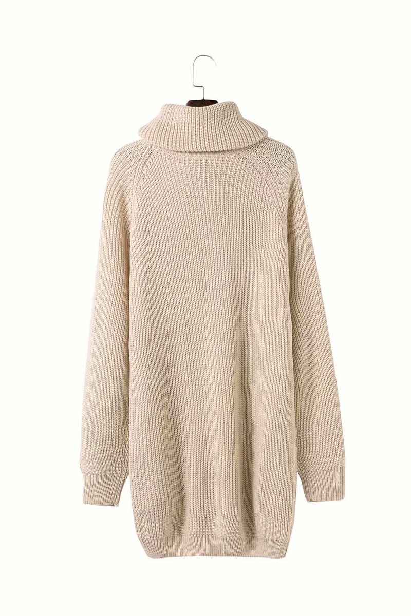 Women's spring, summer, autumn and winter new lapel loose slim joker pocket long sweater._voghion.com