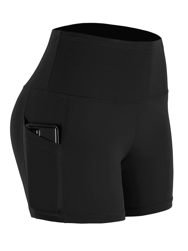 3-piece Set Of Women's High Waisted Yoga Shorts With - Ultra Soft, Elastic Polyester Blend, Perfect Fiess, Comfortable_voghion.com