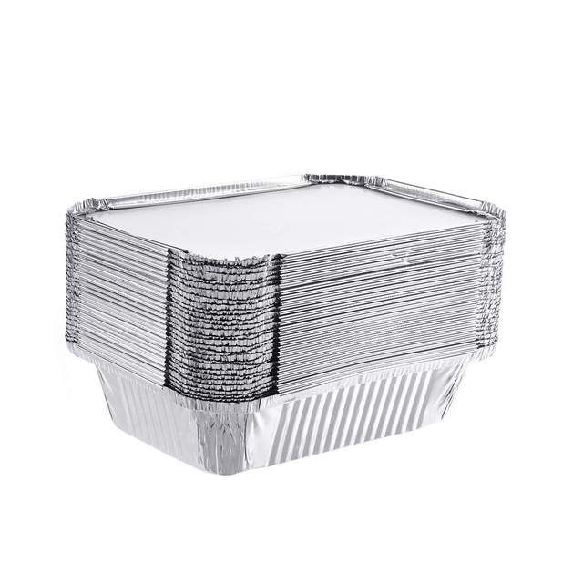 50pcs Disposable BBQ Drip Pans 50pcs Aluminum Foil Grease Drip Pans Recyclable Grill Catch Tray For Baking Cooking Storing_voghion.com
