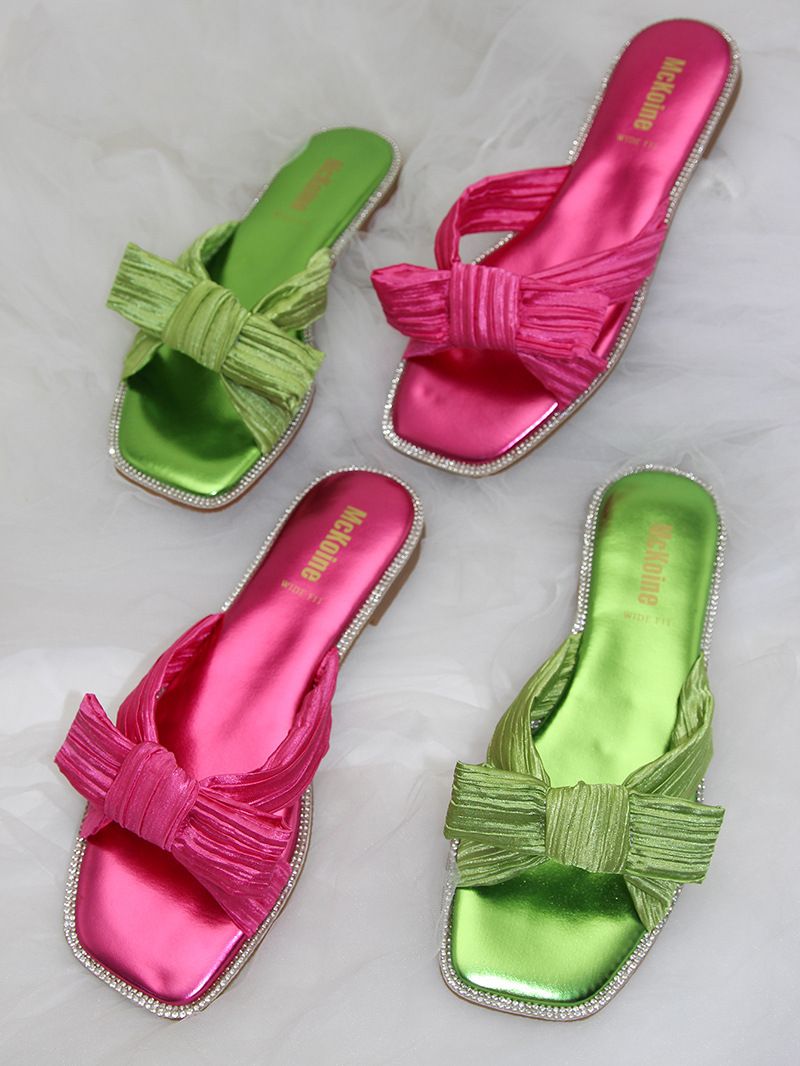 Sandales plates de plage à bordure diamantée, nouvelle tendance_voghion.com