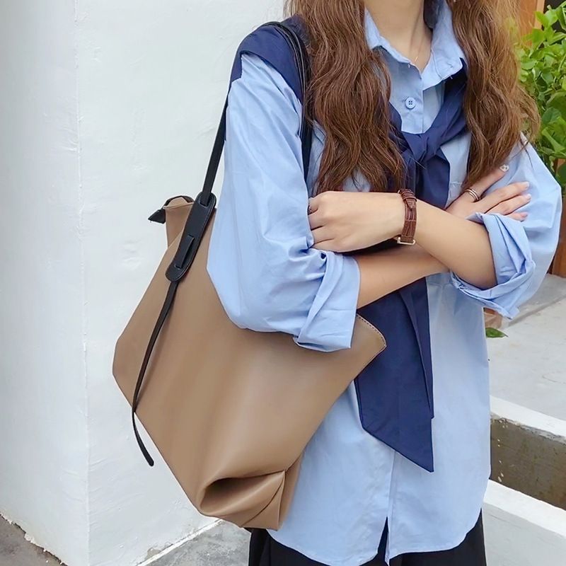 Neue Koreanische version PU leder wasserdicht weiche oberfläche einfache tote casual große kapazität einzelnen schulter tasche,_voghion.com