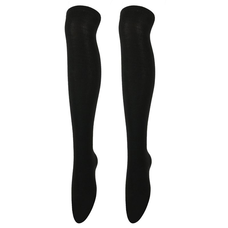 Unisex Solid color over knee socks Student long socks Dance socks Ladies show Sock Dance party high socks_voghion.com
