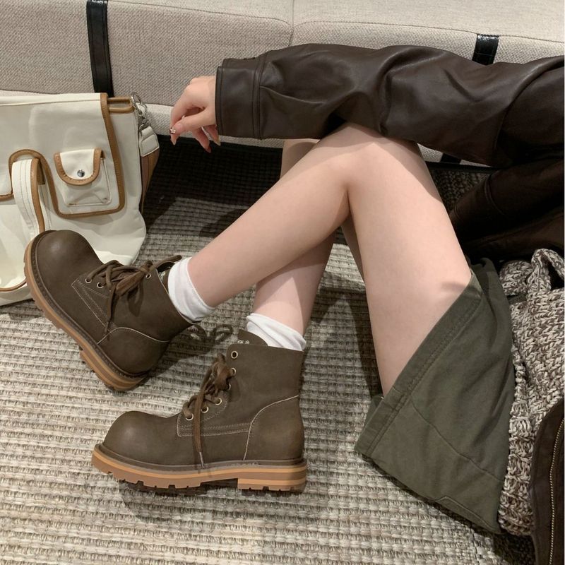 Full Cowhide High-Quality Martin For Women, New Autumn And Winter Leather Soft Sole Women's Short Boots, Work Boots_voghion.com