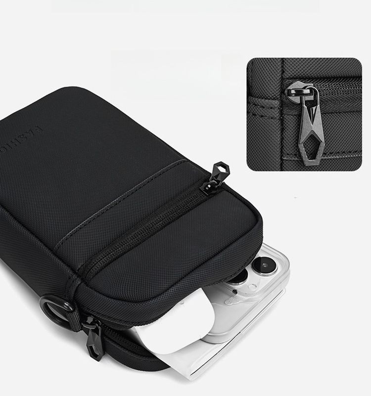 High-end Leather Mobile Phone Bag Waterproof Versatile Messenger Bag Vertical Mobile Phone Bag Change Bag_voghion.com