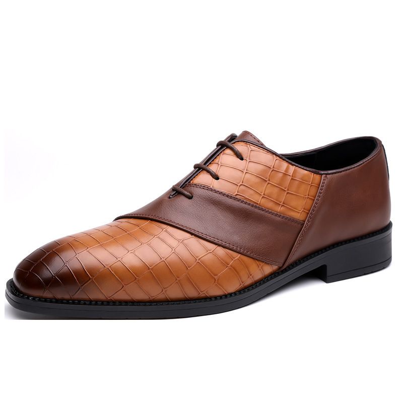 Suitable For All Seasons British Style Men's Business Formal Casual Leather Pointed Toe Trendy Shoes For Men_voghion.com
