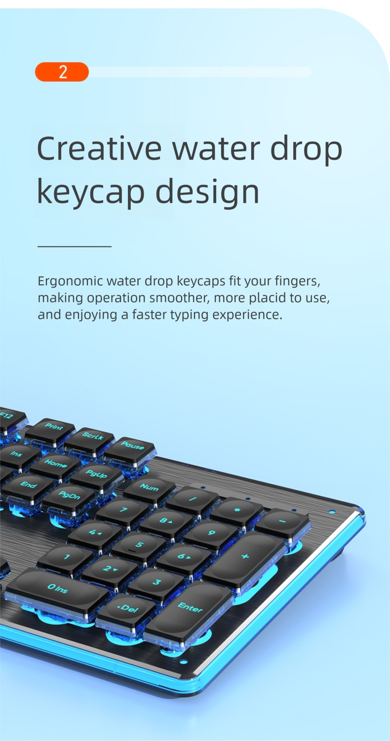 Wired Mechanical Feel Keyboard Waterproof Silent Ultra-thin Gaming E-sports Office Typing Desktop Laptop_voghion.com