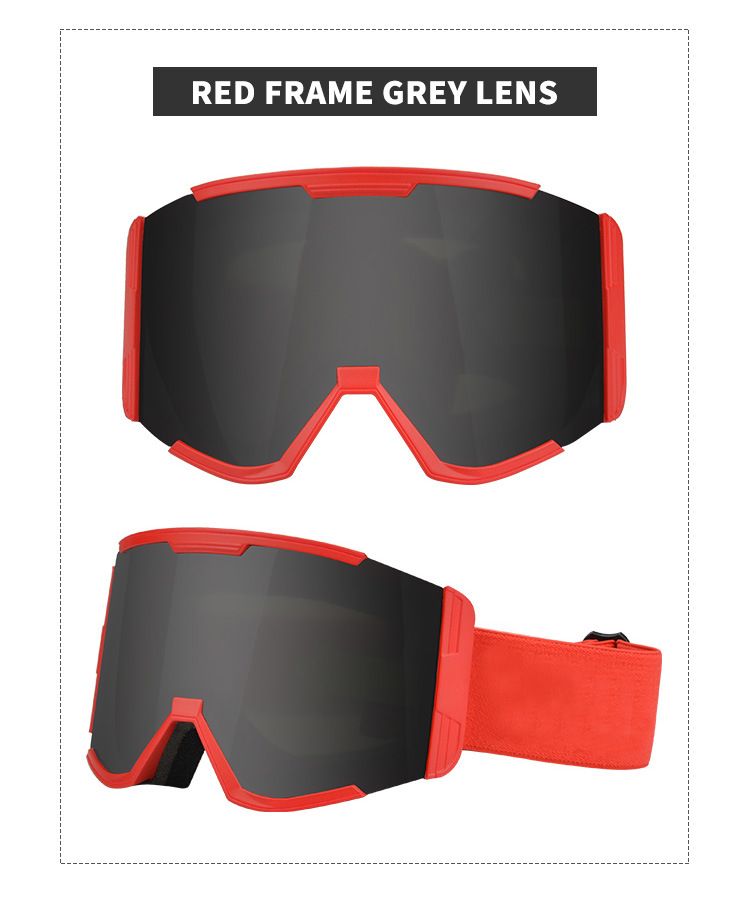 Suministros de esquí: Gafas de esquí, gafas de esquí para exteriores de alta definición, coloridas, resistentes al viento y a los rayos UV._voghion.com