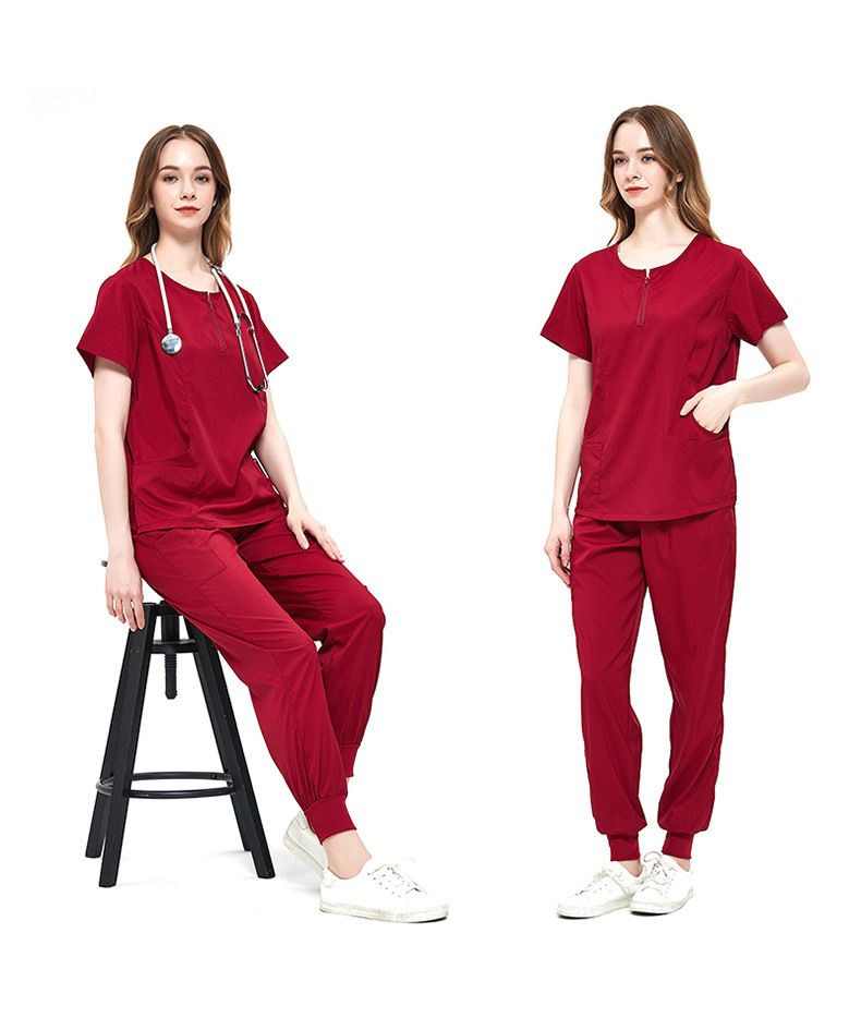 Dentist's surgical gown, women's split hand wash suit, nursing work uniform, elastic quick drying hospital nurse uniform_voghion.com