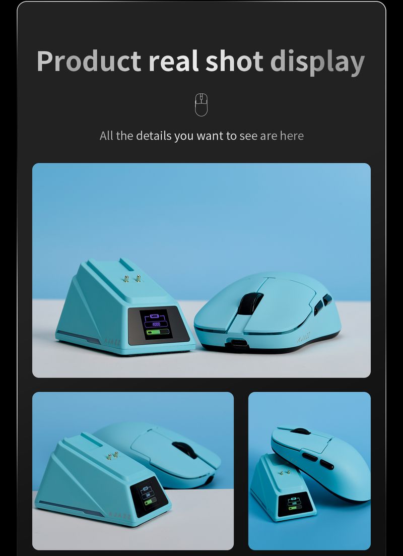 AZZ 59 59P APEX USB Wireless Bluetooth 2.4G Gaming 26000 DPI Mice For Gamer Mouse PC Laptop_voghion.com