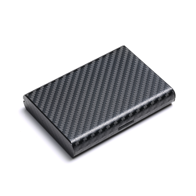 Bycobecy Custom Carbon Fiber Card Holder Metal Plastic NFC Wallet Passport Holder Document Organizer RFID Slim Wallets_voghion.com