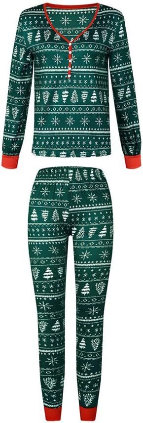Gemütliches Familien-Partner-Pyjama-Set – Weiche Baumwoll-Weihnachtsnachtwäsche für Kinder und Erwachsene – Niedliche Heimwäsche mit Cartoon-Print (S-3XL, Baby- und Kindergrößen)_voghion.com