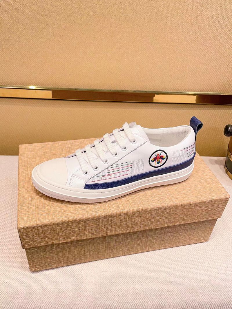 Fuguqi Little Bee Fashion Vielseitige Echtleder Weiß Herren Board Korean Edition Trendy Casual Schuhe_voghion.com