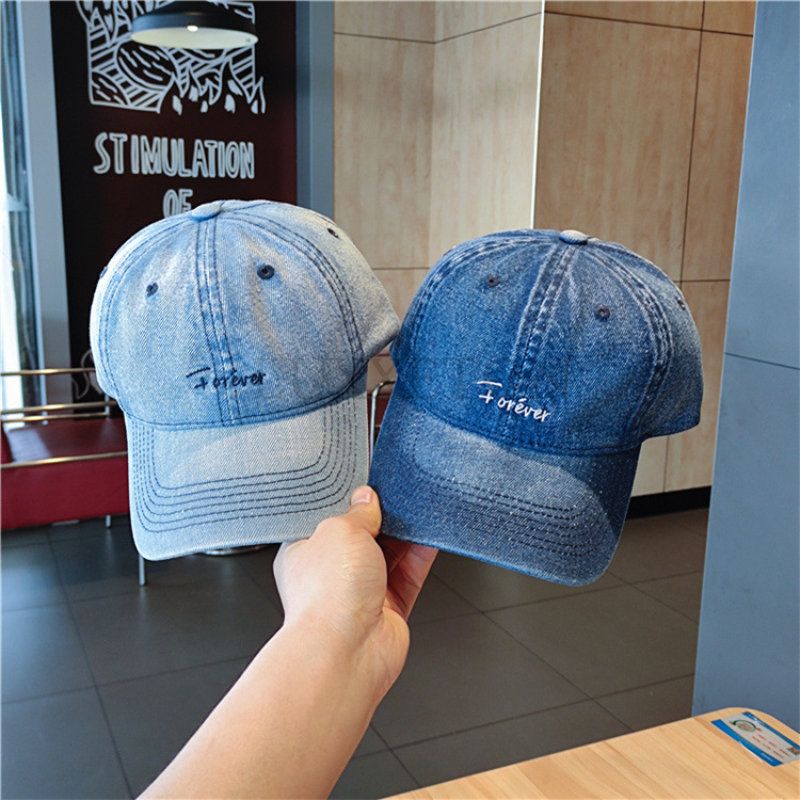 Moderigtig højkvalitets denimvasket vintage Gorras Snapback baseballkasket til far og udendørs brug til mænd og kvinder_voghion.com