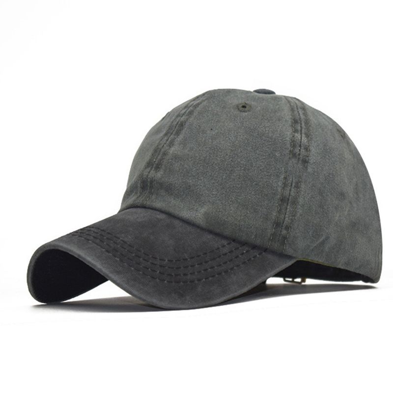 Gorra de béisbol de algodón puro lavado de color sólido para adultos y niños, gorra de béisbol con parches para hombres_voghion.com
