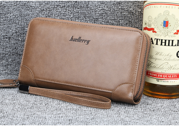 Geldbörse, neue hochwertige multifunktionale Geldbörse mit großem Fassungsvermögen für Herren – lange Clutch mit Doppelreißverschluss, stilvolles und praktisches Design, für den täglichen Gebrauch geeignet_voghion.com