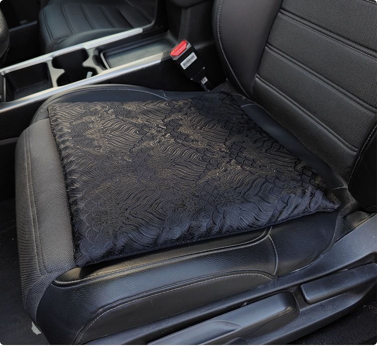 JDM Black Interior Bone Ice Silk Latex Poduszka w talii Uniwersalna poduszka na cztery pory roku_voghion.com