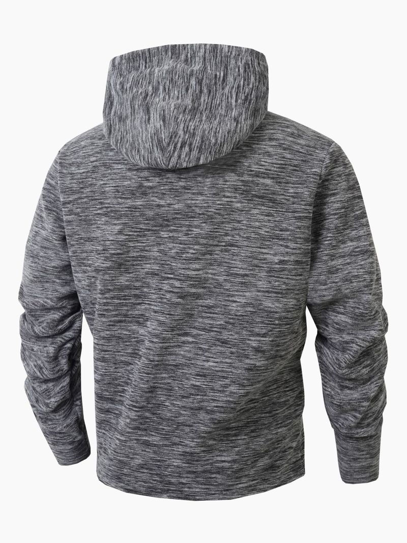 Felpa oversize con cappuccio in pile da uomo – Pullover invernale con tasche laterali (S-2XL, Nero/Blu navy/Antracite/Crema)_voghion.com