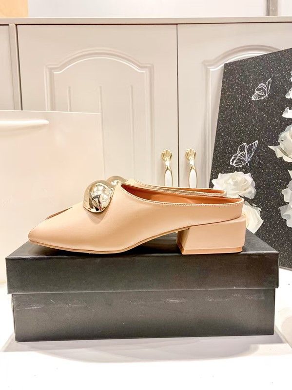 Versione alta 25 stile francese elegante con punta quadrata a vista e fibbia in metallo da donna_voghion.com