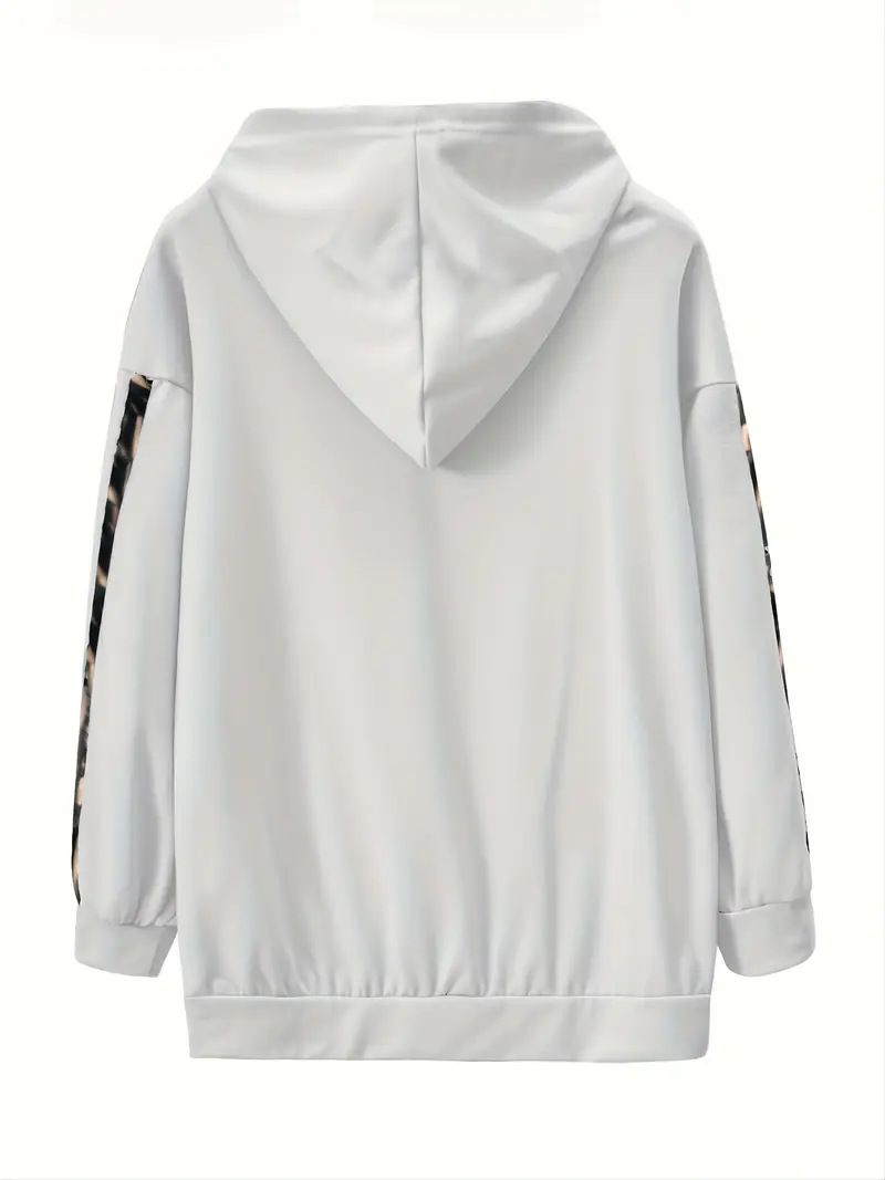 Damen-Kapuzenpullover-Set mit Buchstabendruck, langärmligem Pullover-Sweatshirt und Hose mit elastischer Taille_voghion.com