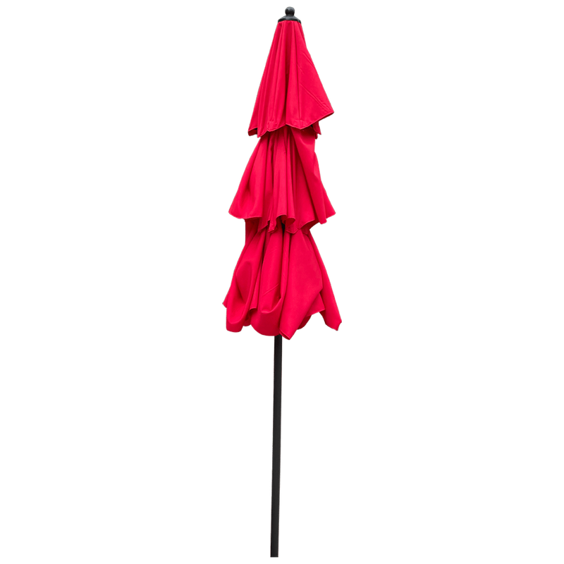 9Ft 3-Tiers Outdoor Patio Umbrella With Crank And Tilt And Wind Vents For Garden Deck Backyard Pool Shade Outside Deck Swimming Pool_voghion.com