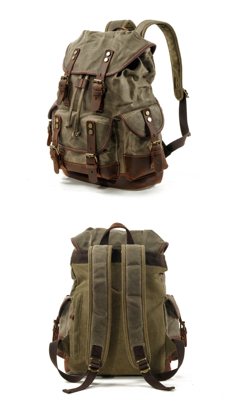 Canvas Genuine Leather Hiking Backpack 2025 Fall/Winter New_voghion.com