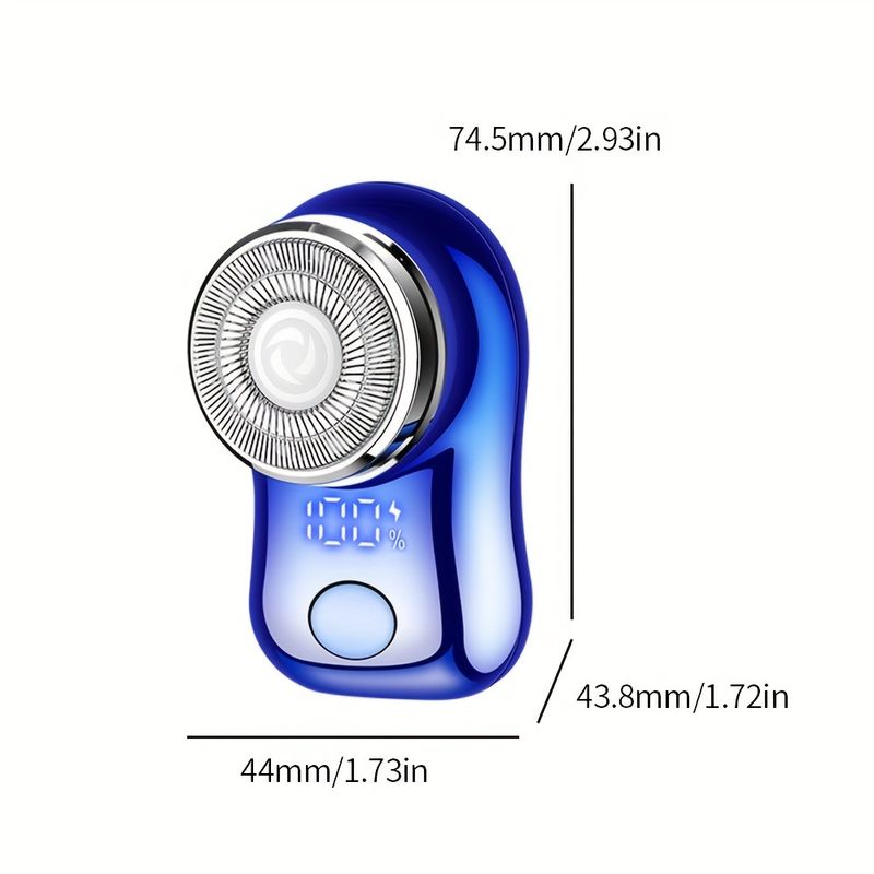 Mini-USB-C-Elektrorasierer – IPX7-wasserdichter Nass-/Trocken-Reiserasierer für Männer, ultrakompakt, wiederaufladbar_voghion.com