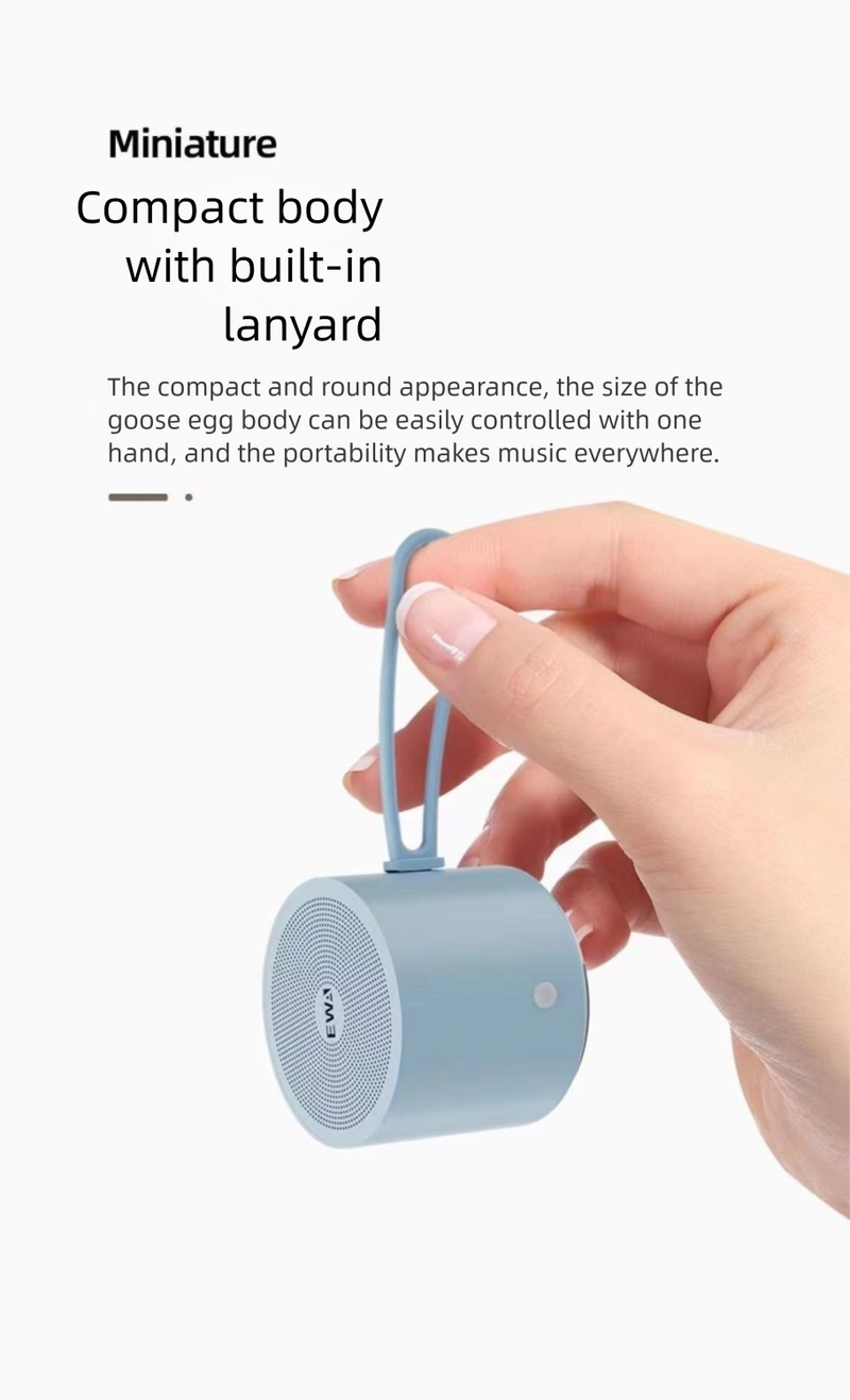 Mini haut-parleur Bluetooth portable rechargeable en métal avec cordon, longue durée de vie, pour cyclisme, extérieur, haute qualité_voghion.com