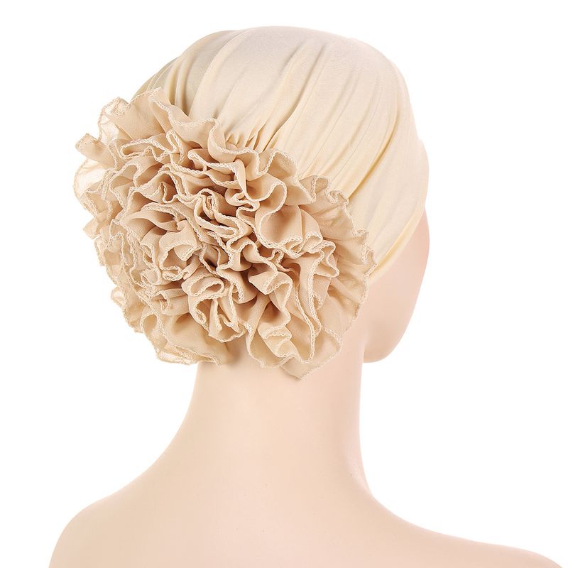 nieuwe veelkleurige plaat bloem groot en klein stuk chiffon hoed mode basis bloemhoed_voghion.com