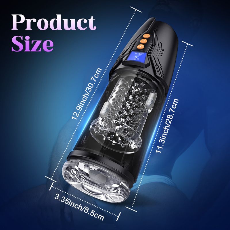Tazza per aeromobili da uomo completamente automatica, telescopica, rotante, vibrante, giocattoli sessuali per adulti, interazione tramite app_voghion.com