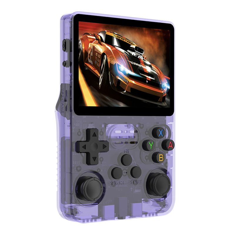 R36S Retro-Handheld-Spielkonsole, Linux-System, 3,5-Zoll-IPS-Bildschirm, Videospielmaschine, 64/128 GB, 10.000 Spiele + EVA-Hartschalenkoffer_voghion.com