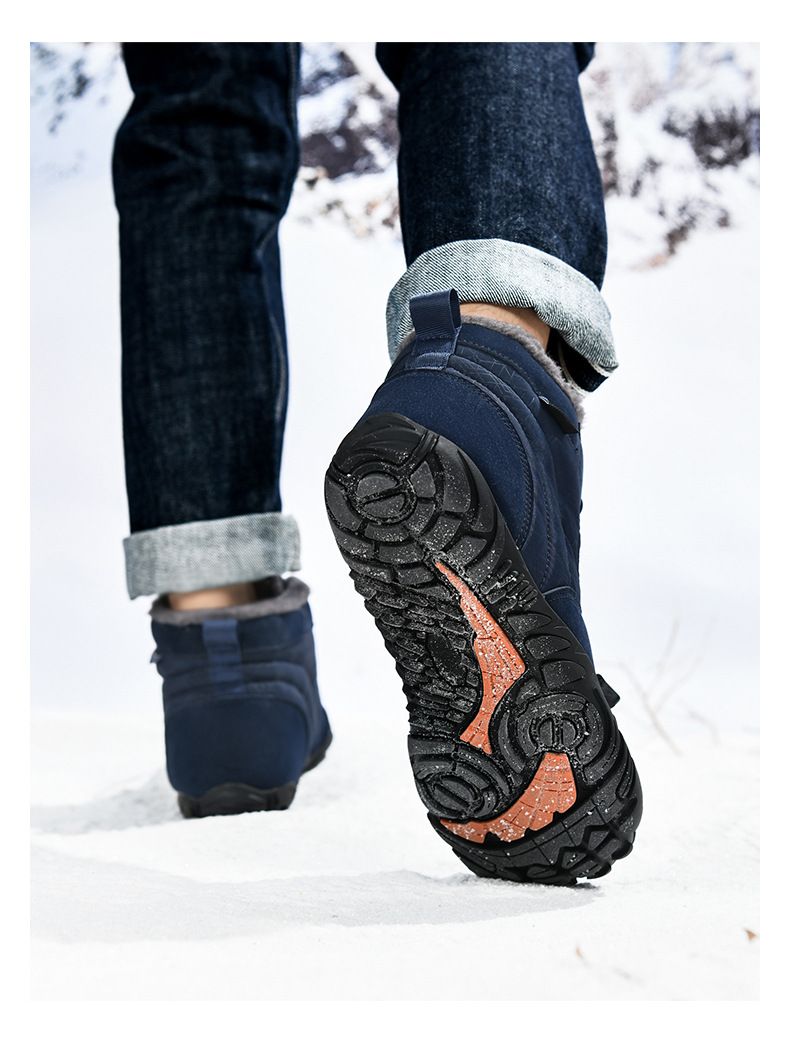 Grenzüberschreitende neue Fünf-Finger-Baumwollschuhe Outdoor-Sportschuhe Herren Samt warme Baumwollschuhe Verschleißfeste rutschfeste Schneestiefel Wanderschuhe_voghion.com