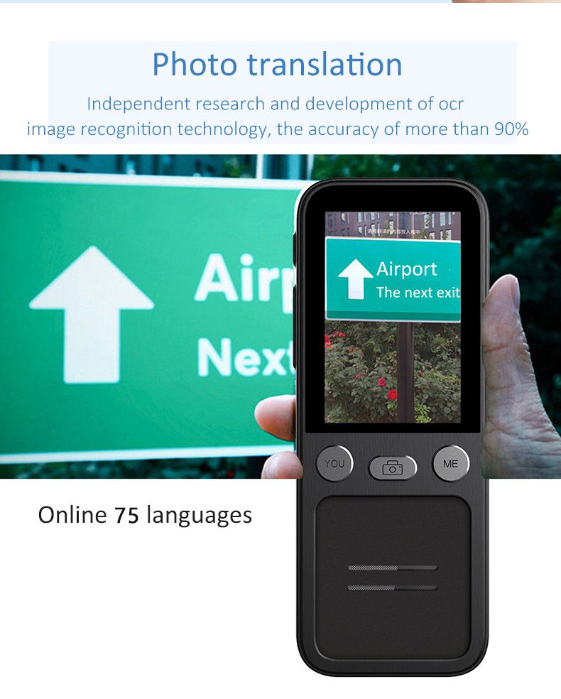 T16 Smart Translator Device - 137 Languages Real-Time Translation, 10 Offline Modes, Business Travel Learning Essential_voghion.com