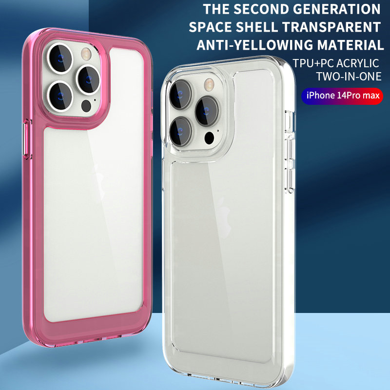 Luxuriously Transparent Shockproof Case for iPhone 14 13 12Pro 11Pro Max XS XR 7 8 Plus SE2020 Anti-knock Phone Shell Back Cover_voghion.com