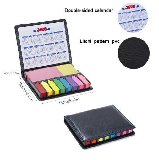 Ekskluzywny skórzany organizer na notatki z PVC z karteczkami samoprzylepnymi i kalendarzem – 1000 kartek, personalizowany organizer na biurko do użytku domowego i biznesowego_voghion.com